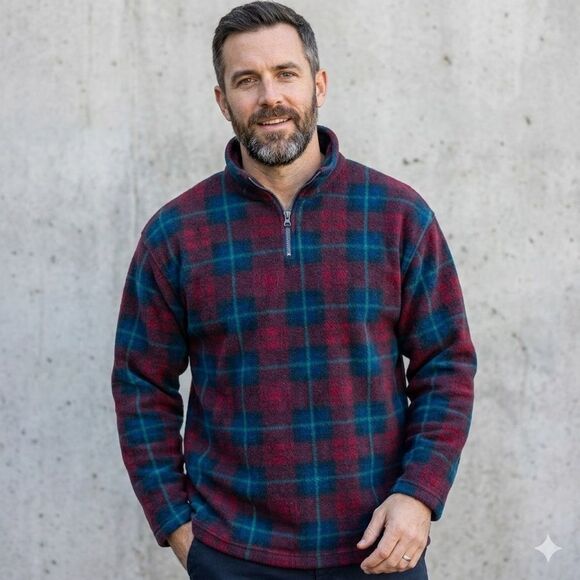 Badge Other - Badge Men’s Plaid Fleece Pullover Size L